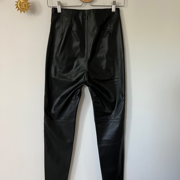 ZARA -- High-waisted Faux Leather Leggings - Picture 2 of 5